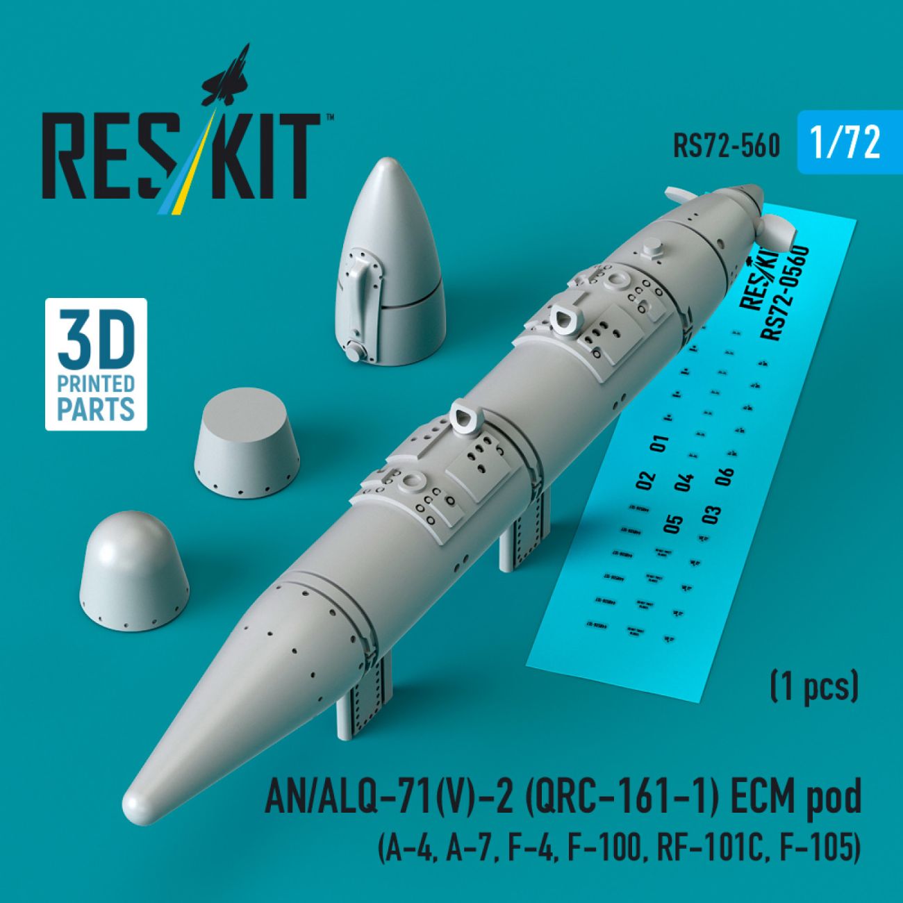 1:72 AN/ALQ-71(V)-2 (QRC-161-1) ECM pod (1pcs)