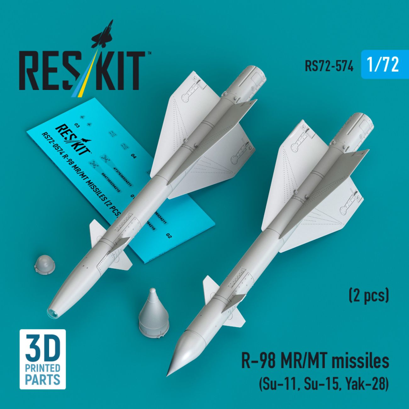 1:72 R-98 MR/MT missiles (2 pcs)