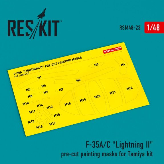 1:48 F-35 A/С Lightning II pre-cut painting masks for Tamiya kit