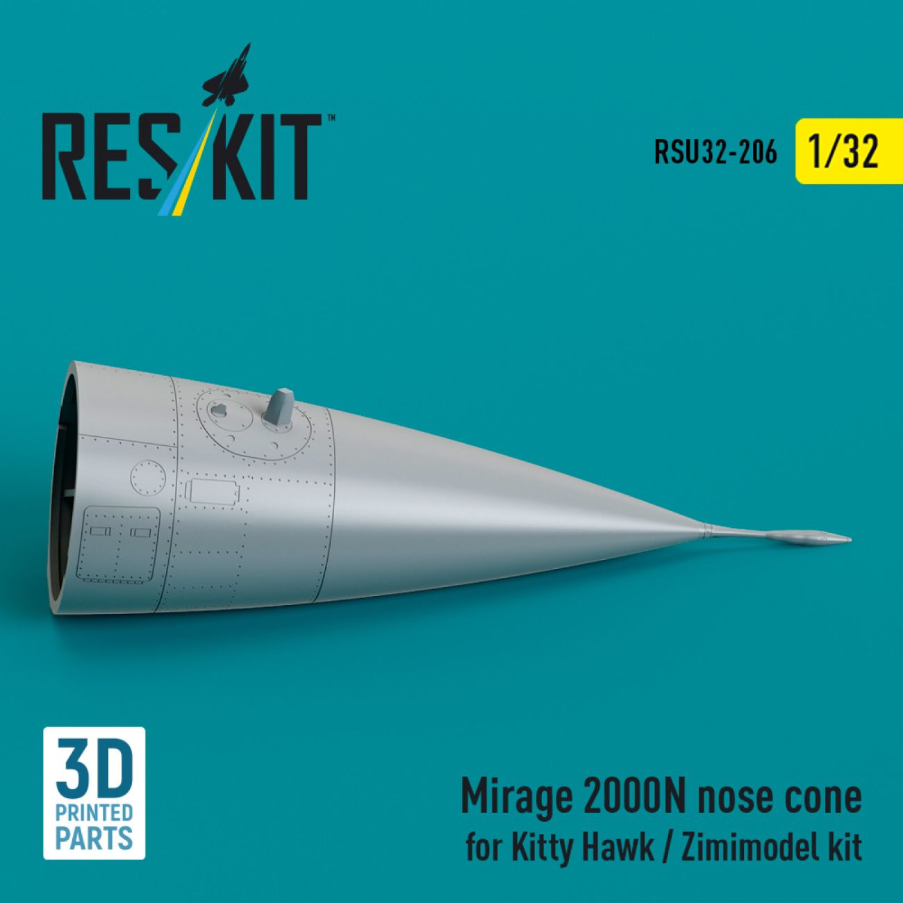 1:32 Mirage 2000N nose cone for Kitty Hawk / Zimimodel kit