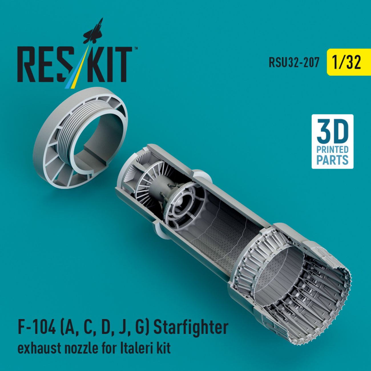 1:32 F-104 (A, C, D, J, G) Starfighter exhaust nozzle for Italeri kit