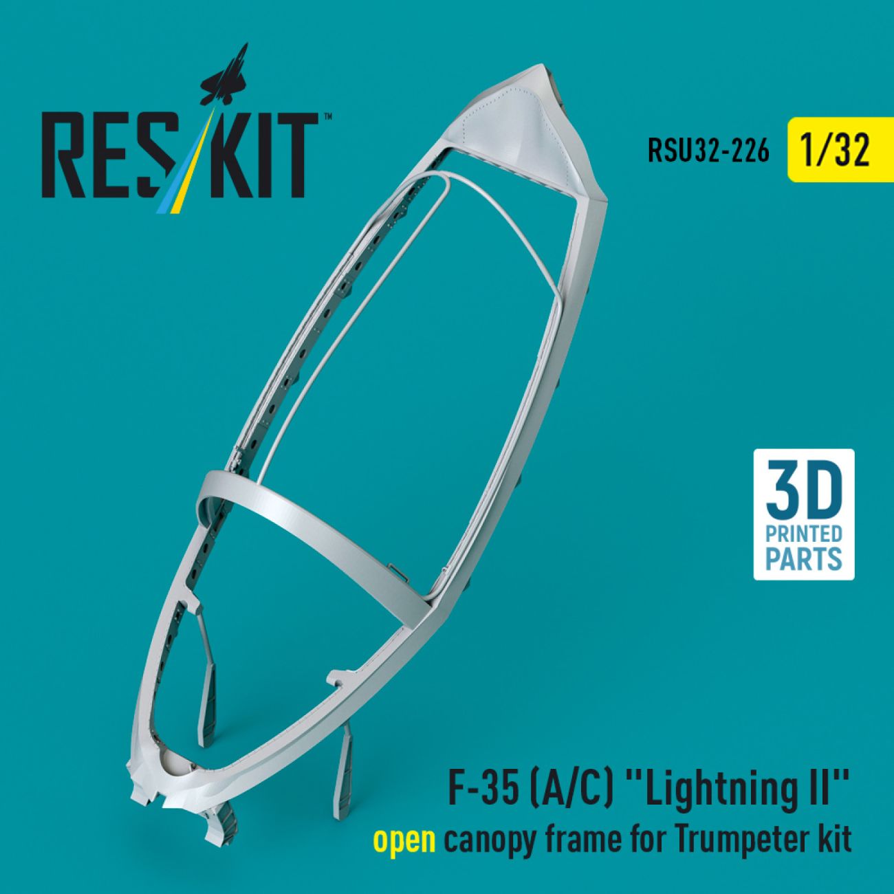 1:32 F-35 (A/C) Lightning II open canopy frame for Trumpeter kit