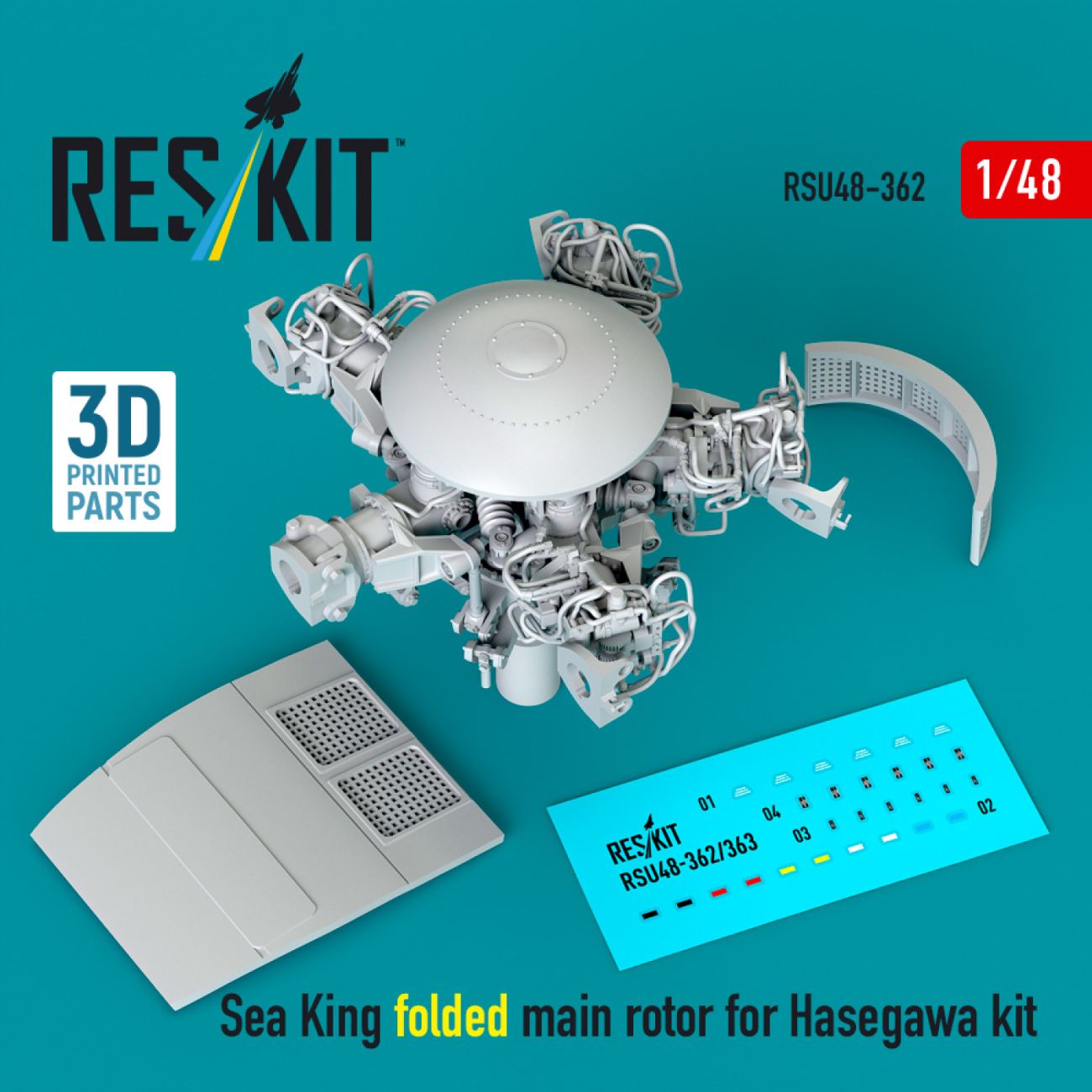 1:48 Sea King folded main rotor for Hasegawa kit