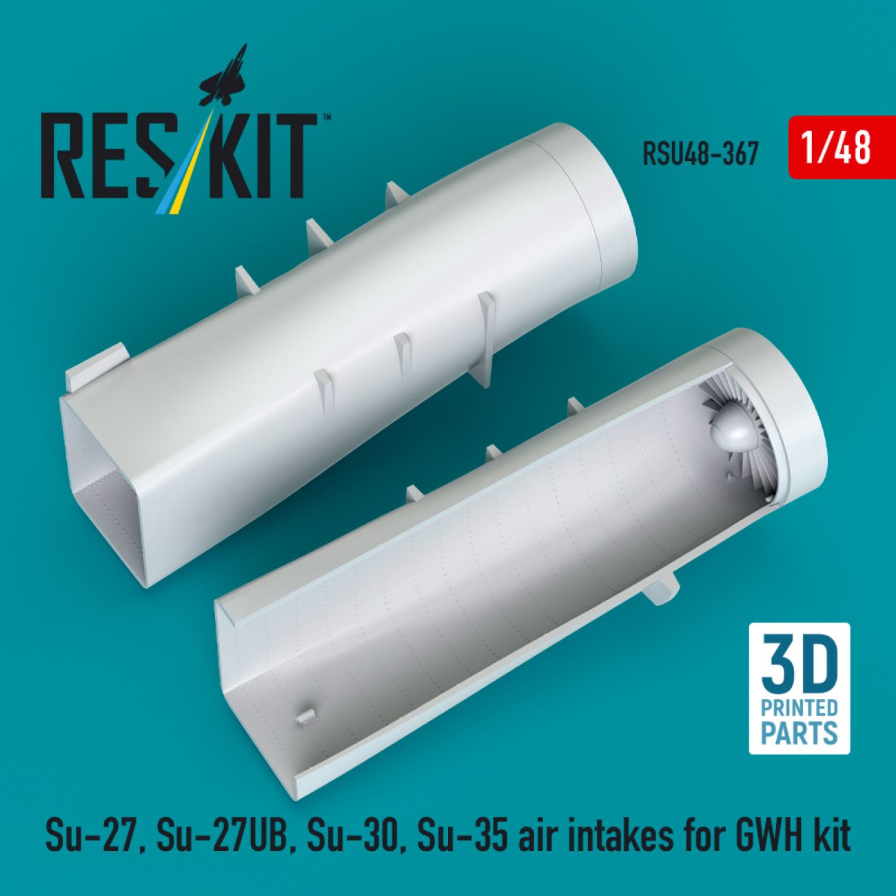 1:48 Su-27, Su-27UB,30,35 air intakes for GWH kit