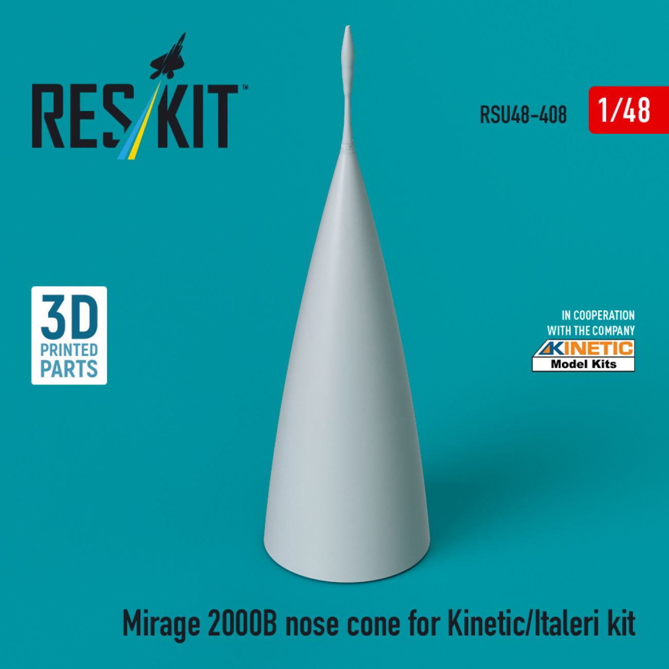 1:48 Mirage 2000B nose cone for Kinetic/Italeri kit