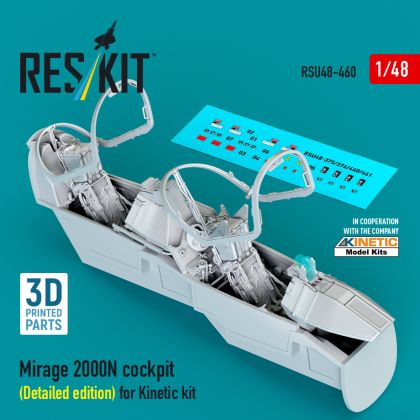1:48 Mirage 2000N cockpit (Detailed edition) for Kinetic kit