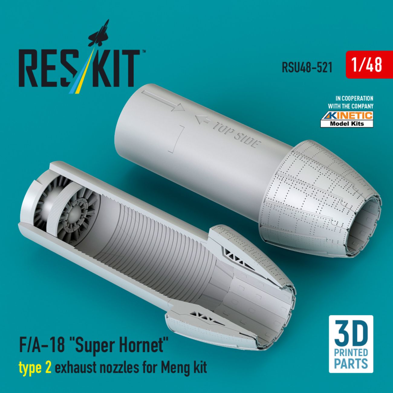 1:48 F/A-18 Super Hornet type 2 exhaust nozzles for Meng kit