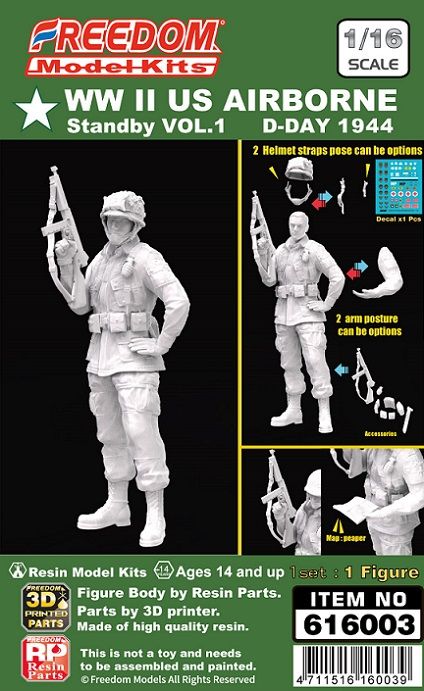 1:16 WWII US AIRBORNE STANDBY VO.1 D-DAY 1944