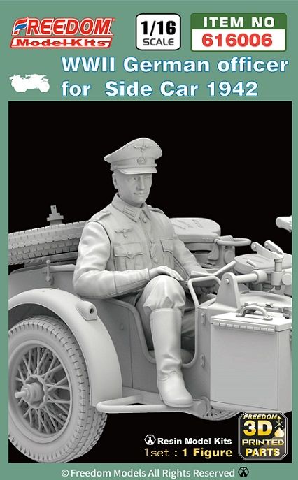 1:16 WWII GERMAN OFFICER FOR SIDE CAR 1942