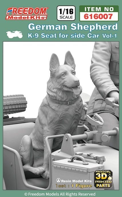1:16 GERMAN SHEPHERD K-9 SEAT FOR SIDE CAR VOL.1