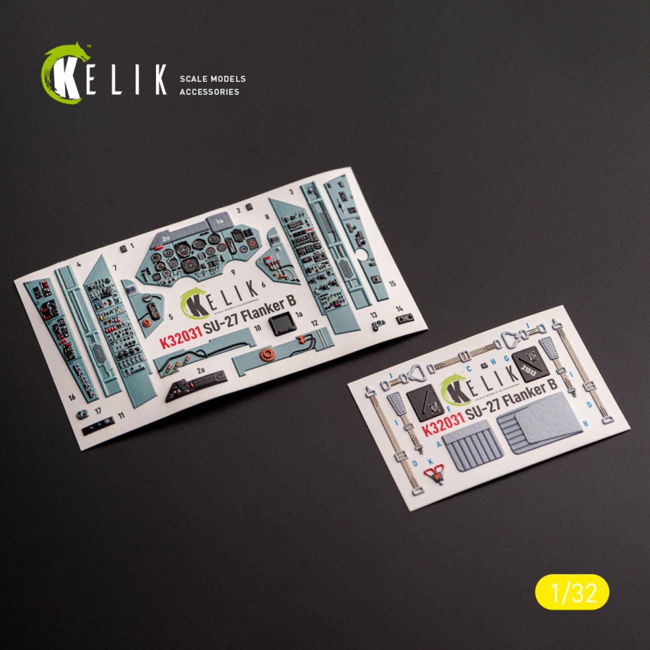 1:32 SU-27 - interior 3D decals for Trumpeter kit