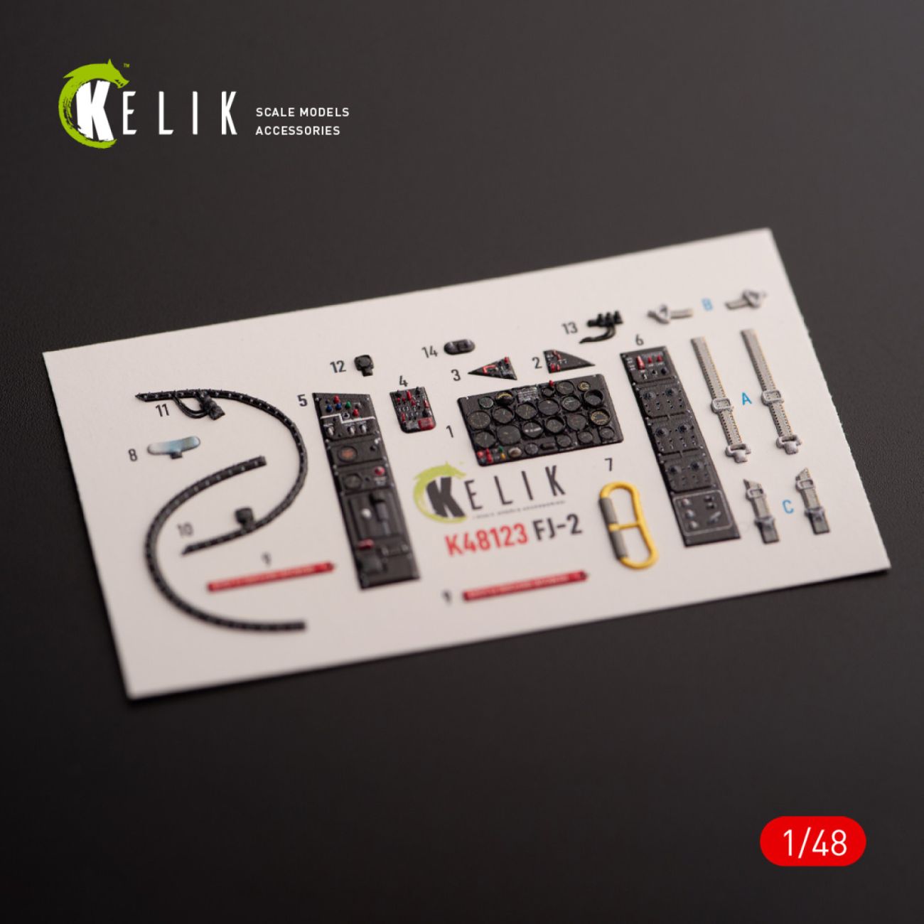 1:48 FJ-2 - interior 3D decals for Italeri kit