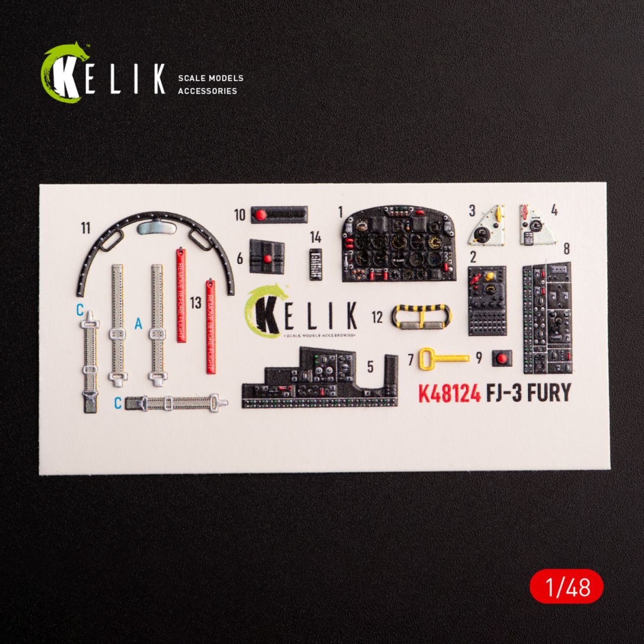 1:48 FJ-3 - interior 3D decals for Zimi Model/KittyHawk kit kit