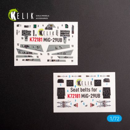1:72 MiG-29UB - interior 3D decals for IBG models kit