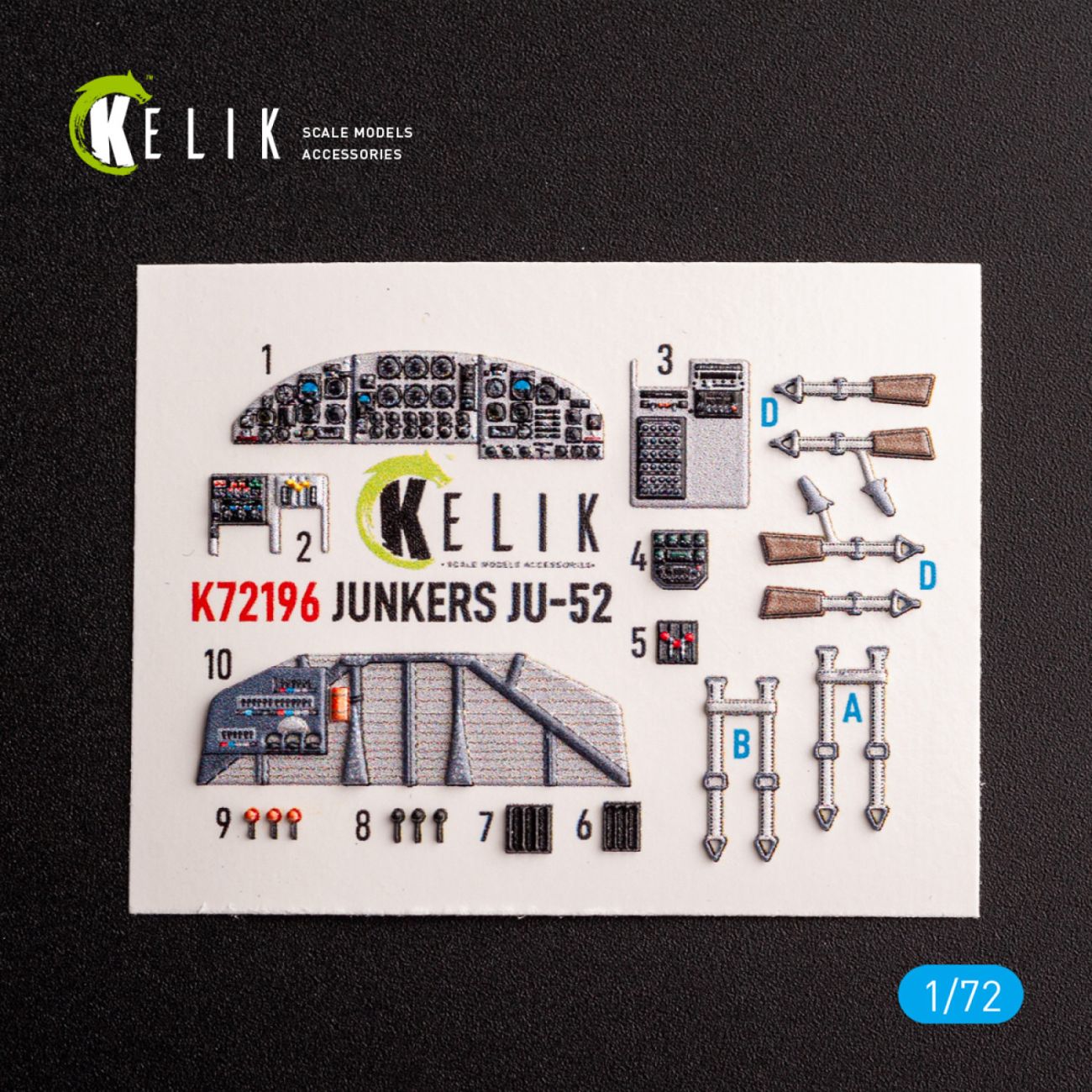 1:72 Ju-52 - interior 3D decals for Italeri kit