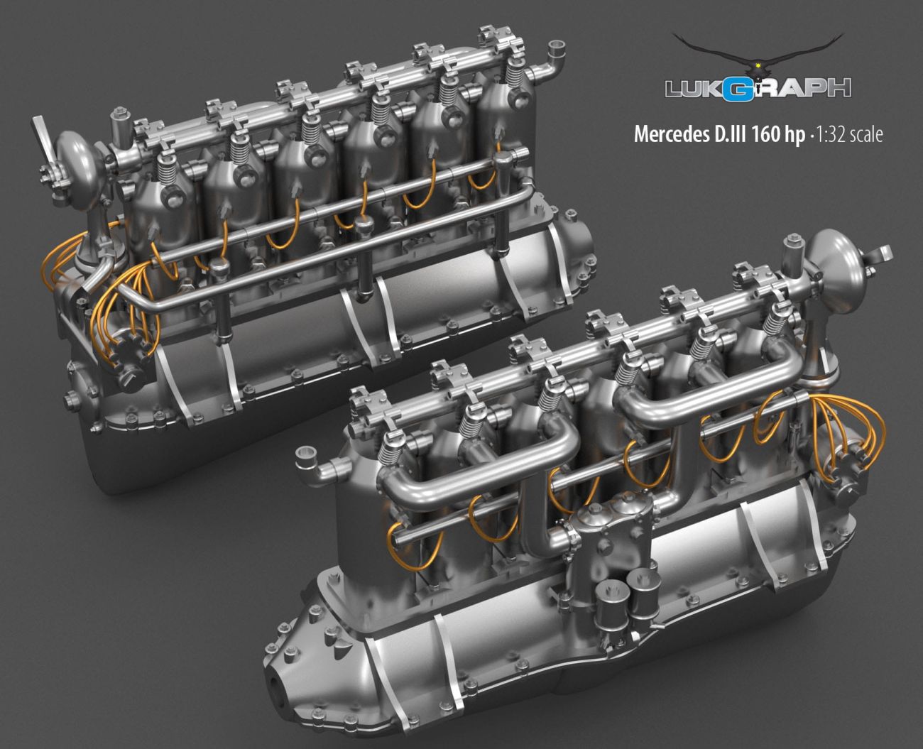 1:32 Mercedes D.III Engine