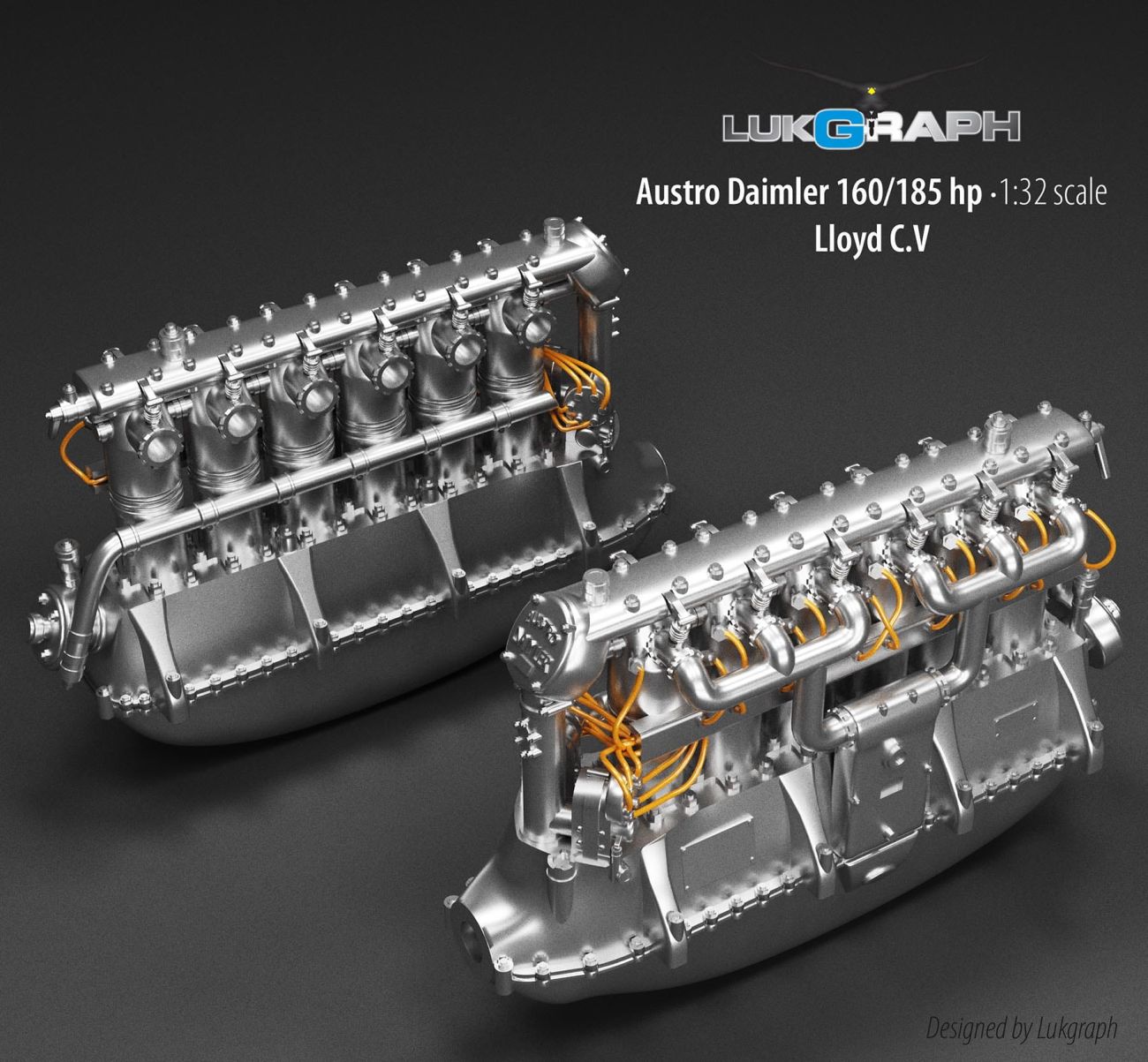1:32 Austro Daimler 160-185 Engine