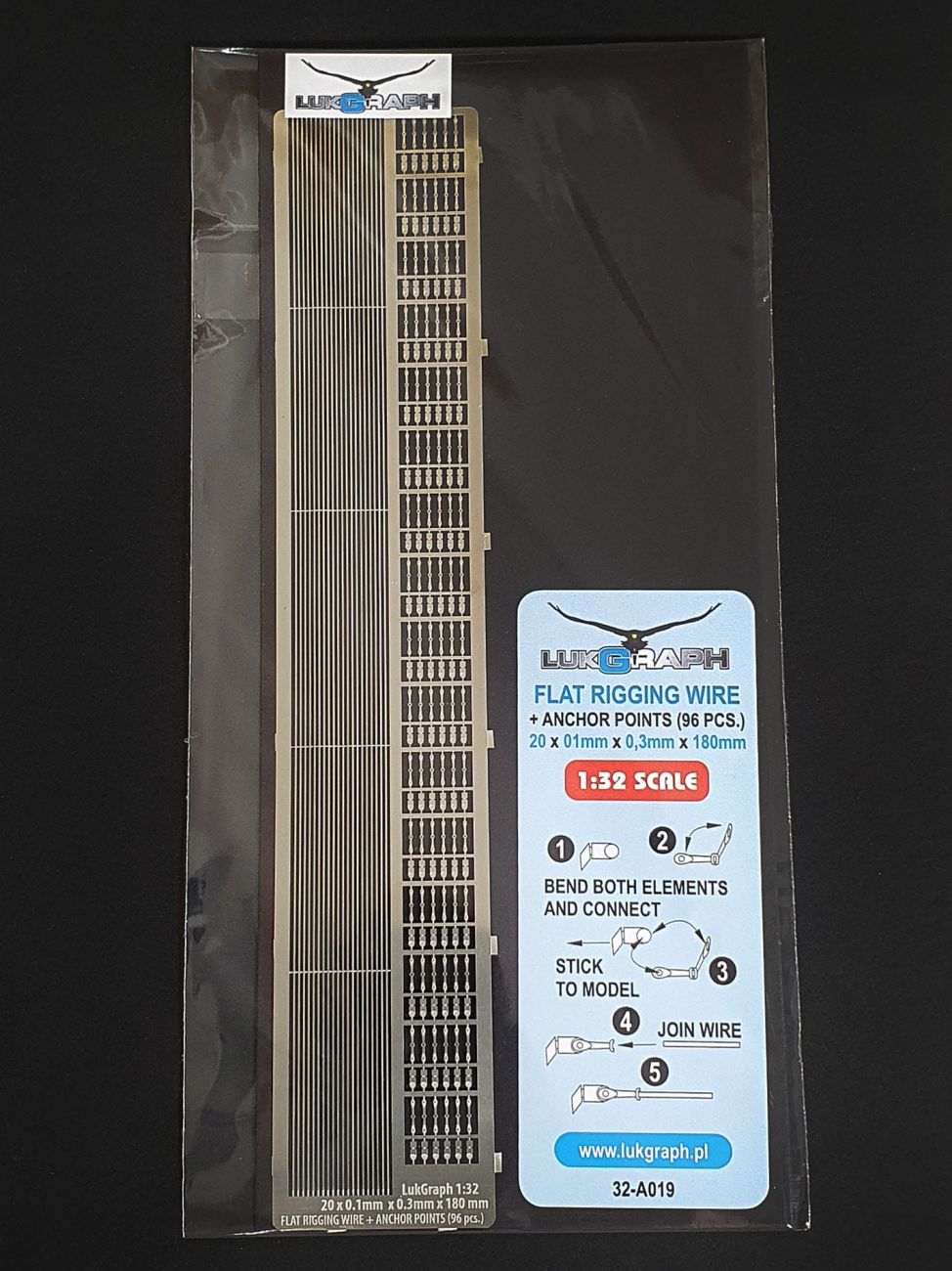 1:32 Flat rigging wire 1-32 0,3 x 0,1 x 20 pcs