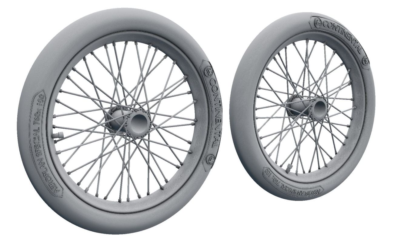 1:32 Spoked wheels 760x100 Albatros/Oeffag