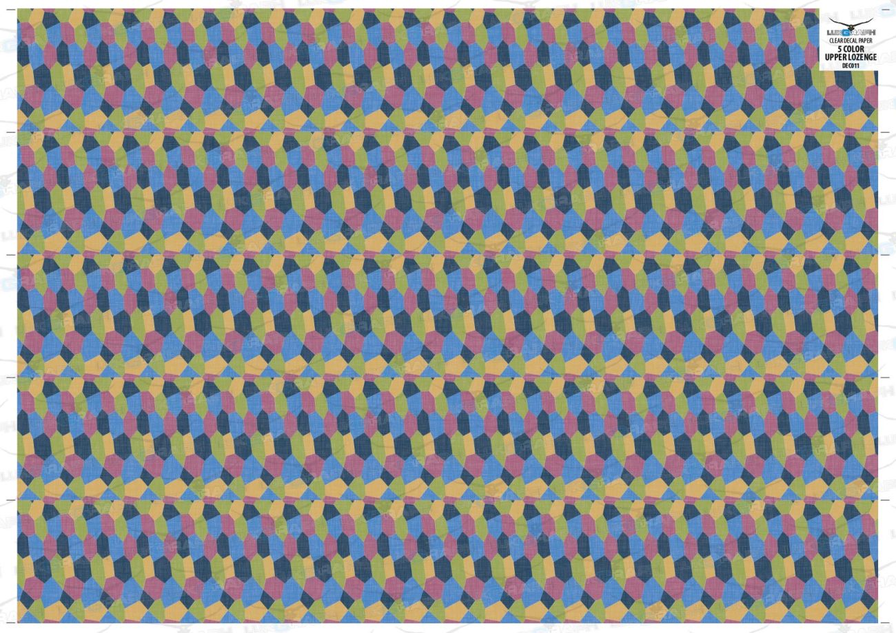 1:32 Decals Lozenge with linen effect 5 Color for upper surfaces