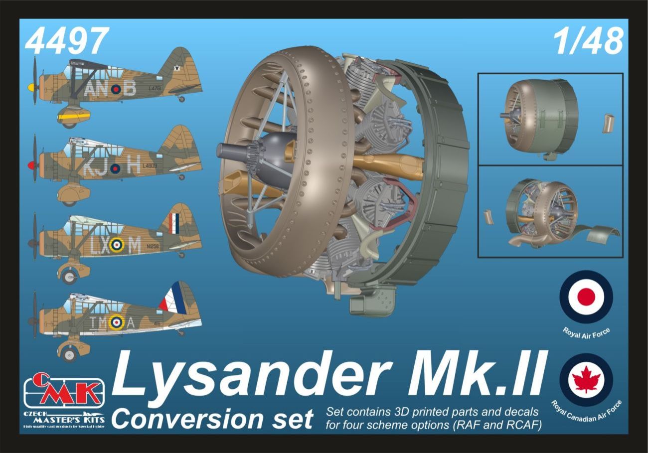 1:48 Lysander Mk.II (Perseus Engine) Conversion Set for Airfix kit