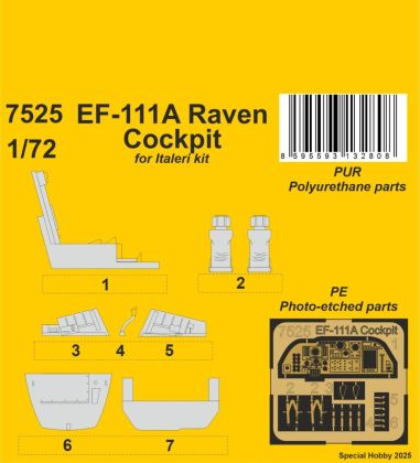 1:72 EF-111A Raven Cockpit for Italeri kit