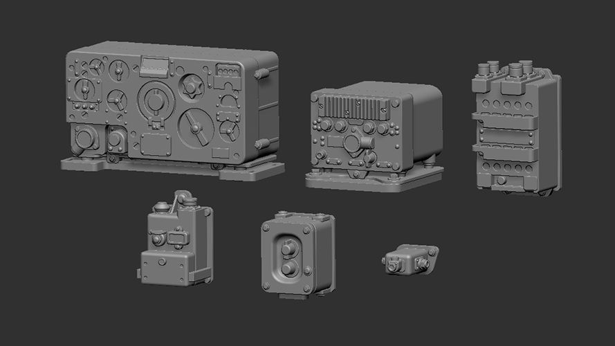 1:72 Soviet radio set R-123