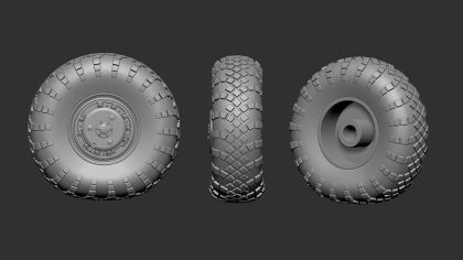 1:72 Wheels for MAZ-537G (underinflated)