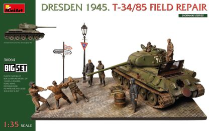 1:35 DRESDEN 1945. T-34/85 FIELD REPAIR. BIG SET