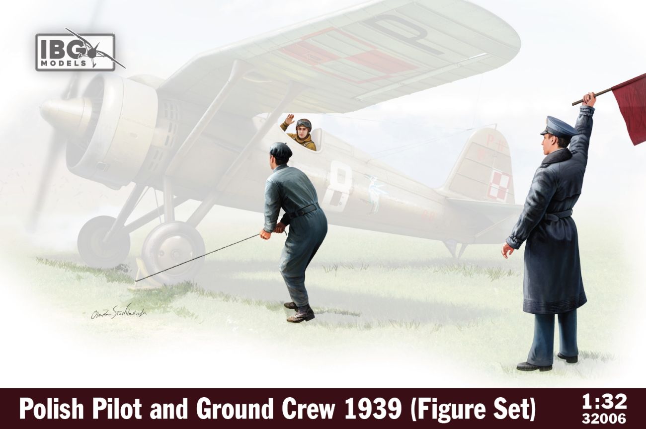 1:32 Polish Pilot and Ground Crew 1939 Figure Set