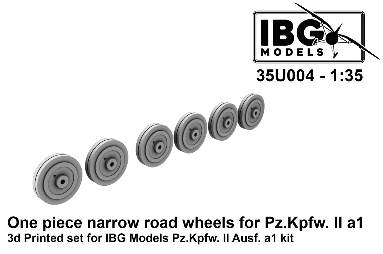 1:35 One piece narrow road wheels for Pz.Kpfw.II Ausf.a1