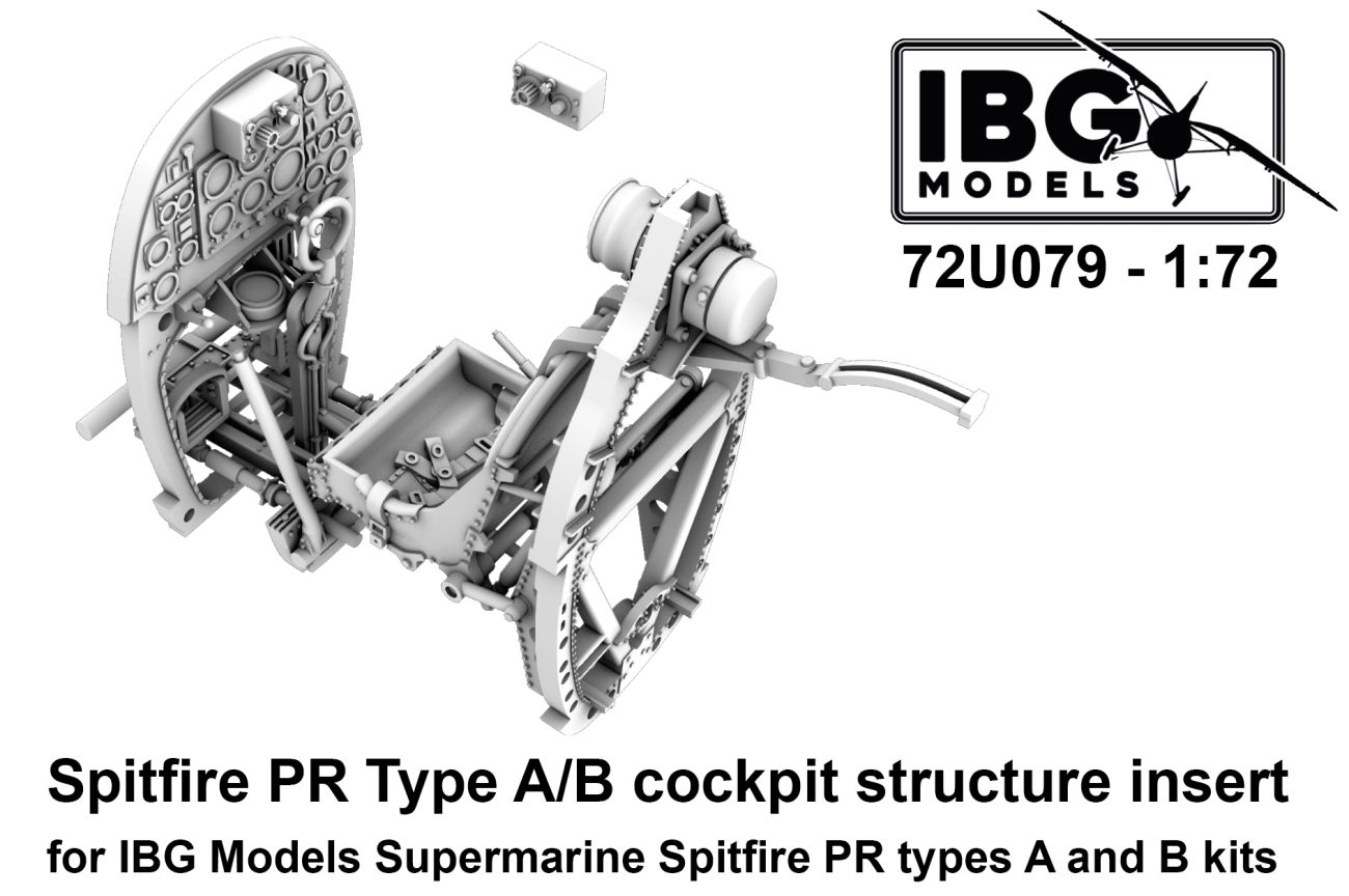1:72 Spitfire PR Type A/B/C/E Cockpit structure insert (IBG)