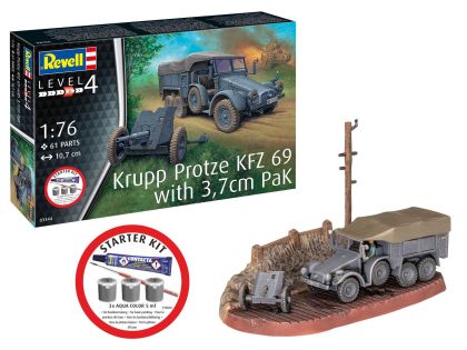 1:76 Starter Kit military 73344 - Krupp Protze KFZ 69 with 3,7cm Pak