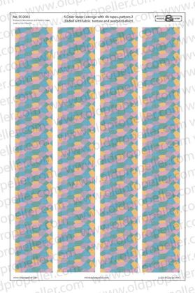 1:32 5 Color lower Lozenge with rib tapes, pattern 2 (Faded with fabric texture and overprint efect)