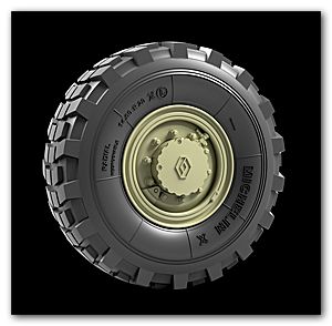 1:35 VAB 4x4 Transport de Troupes Road wheels (Michelin X)