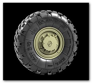 1:35 AB 4x4 Transport de Troupes Road wheels (Michelin XML)