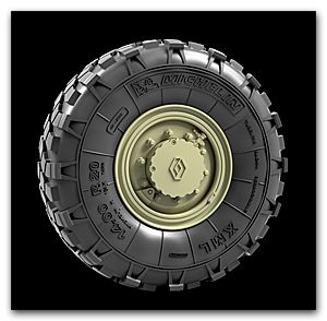 1:35 VAB 6x6 Transport de Troupes Road wheels (Michelin XML)