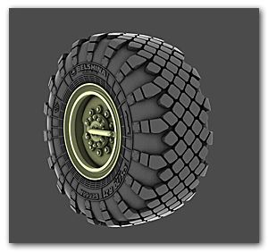 1:35 BAZ 8×8 trucks ( 6403&6909) road wheels