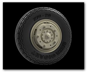 1:35 Sd.Kfz 234 Road wheels (DEKA commercial) for Mini Art kits
