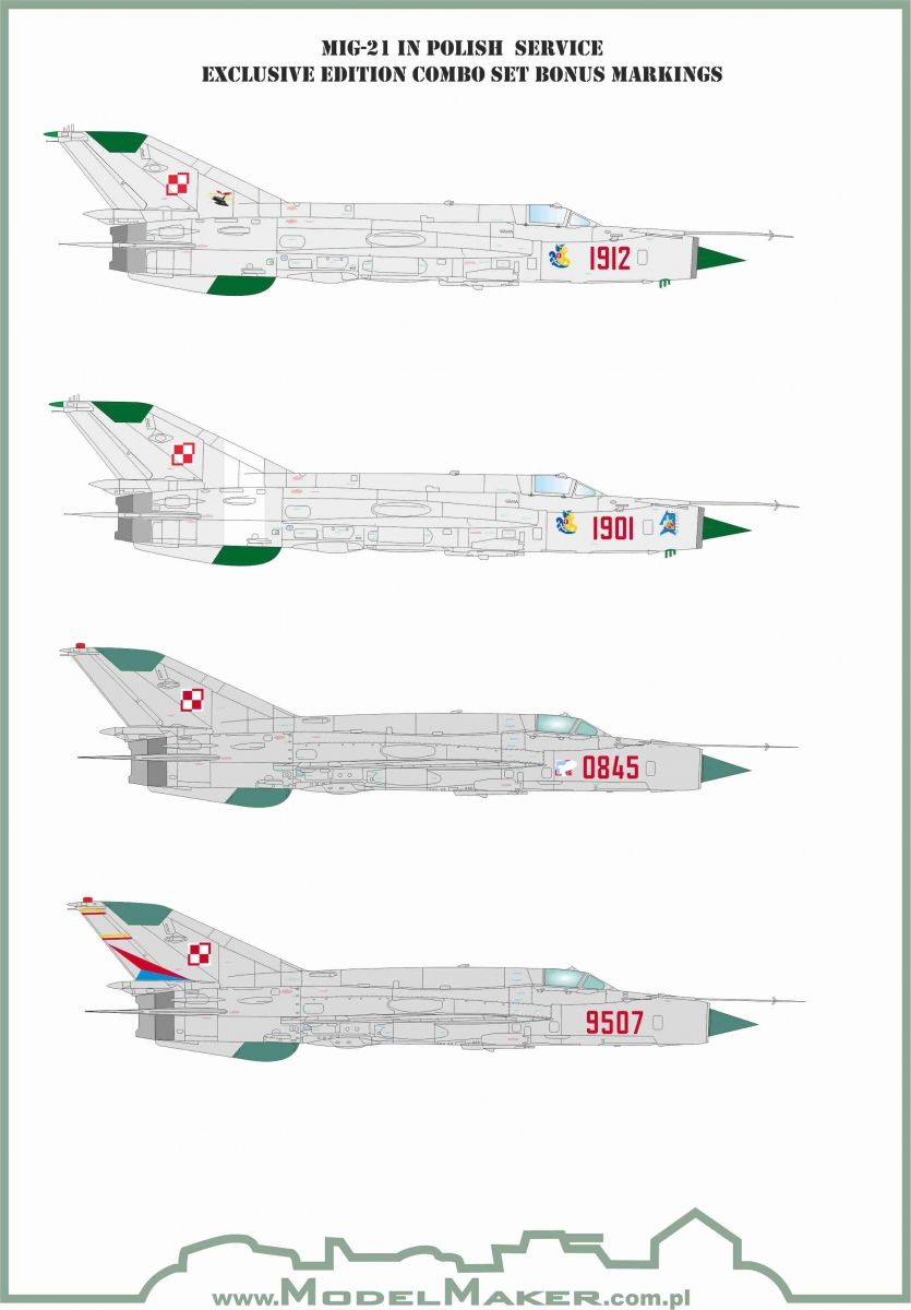 1:48 MiG-21 in Polish service exclusive edition COMBO SET
