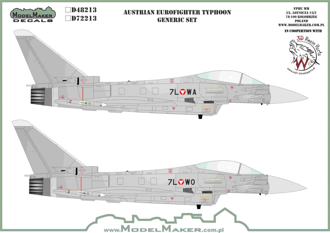 1:32 Austrian Eurofighter Typhoon generic set