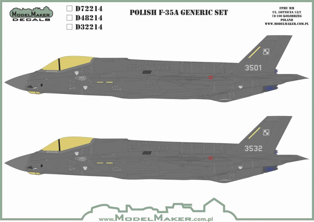 1:32 Polish F-35 generic set