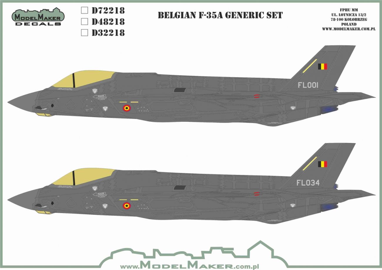1:32 Belgian F-35 generic set