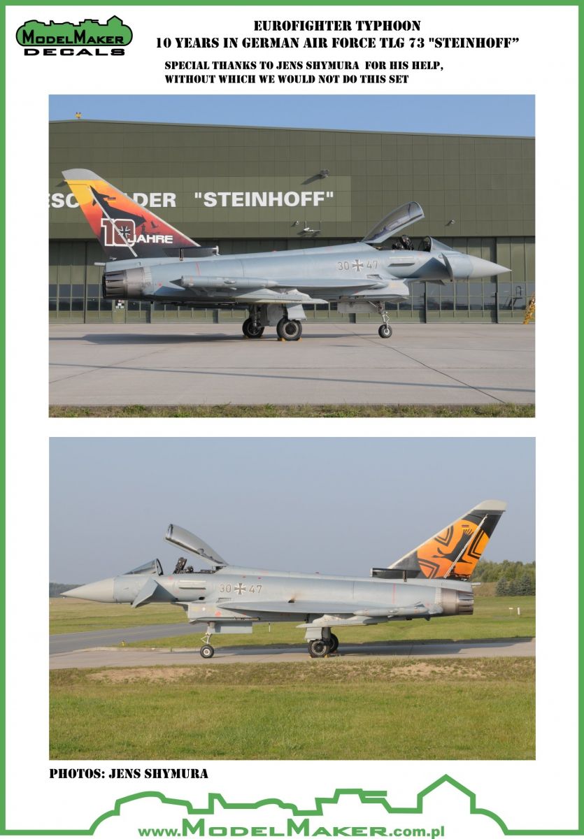 1:48 Eurofighter Typhoon 10 Years in German Air Force TLG 73 Steinhoff