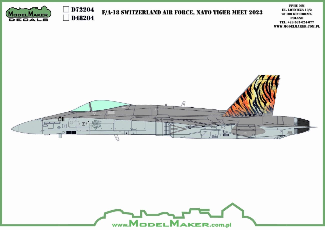 1:48 F/A-18C Switzerland Air Force, NATO Tiger Meet 2023
