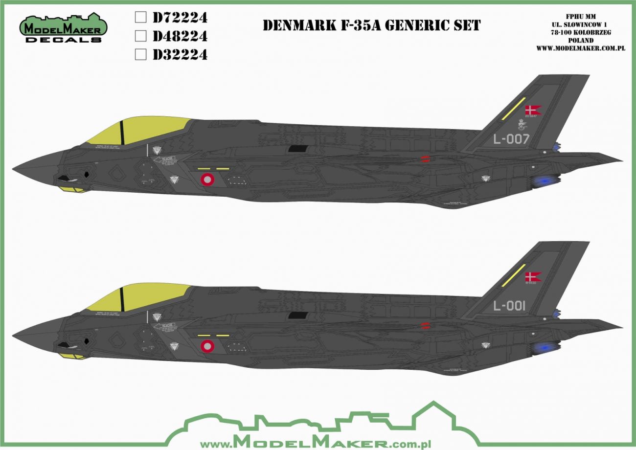 1:48 Denmark F-35A - generic set
