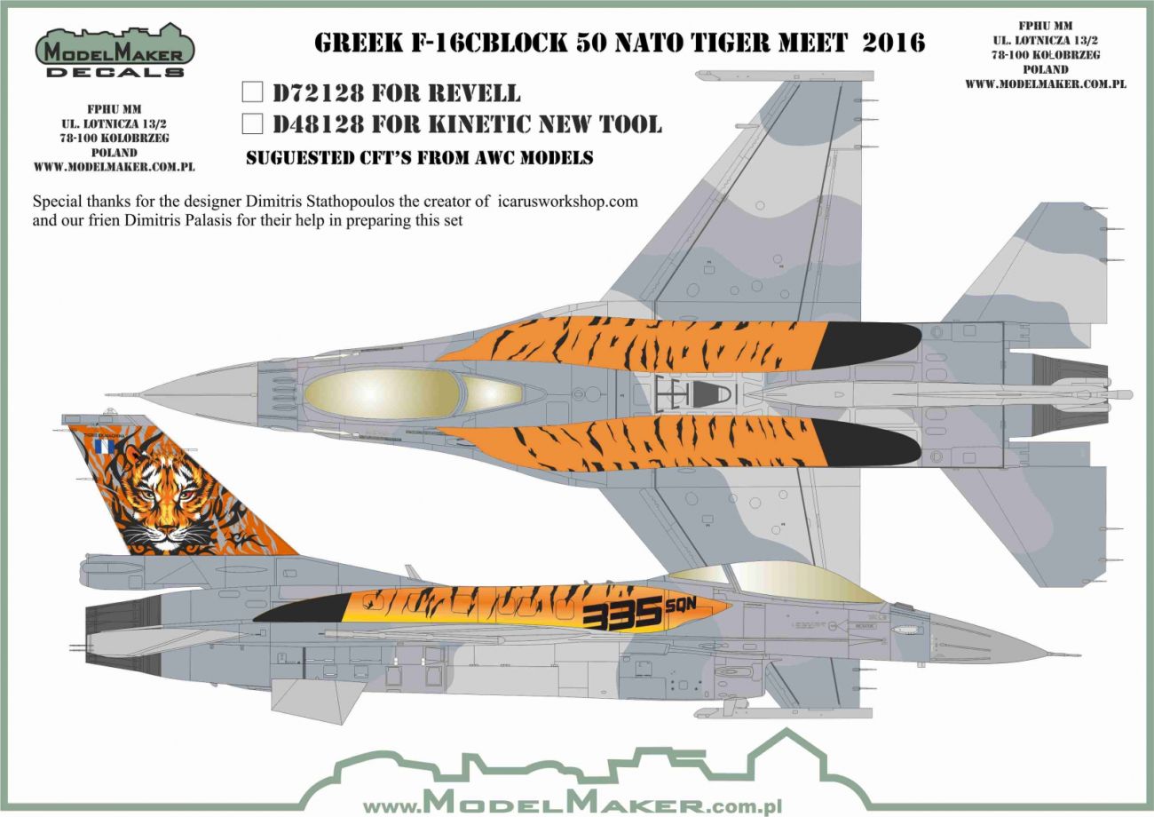 1:72 Greek F-16 Nato Tiger Meet 2016