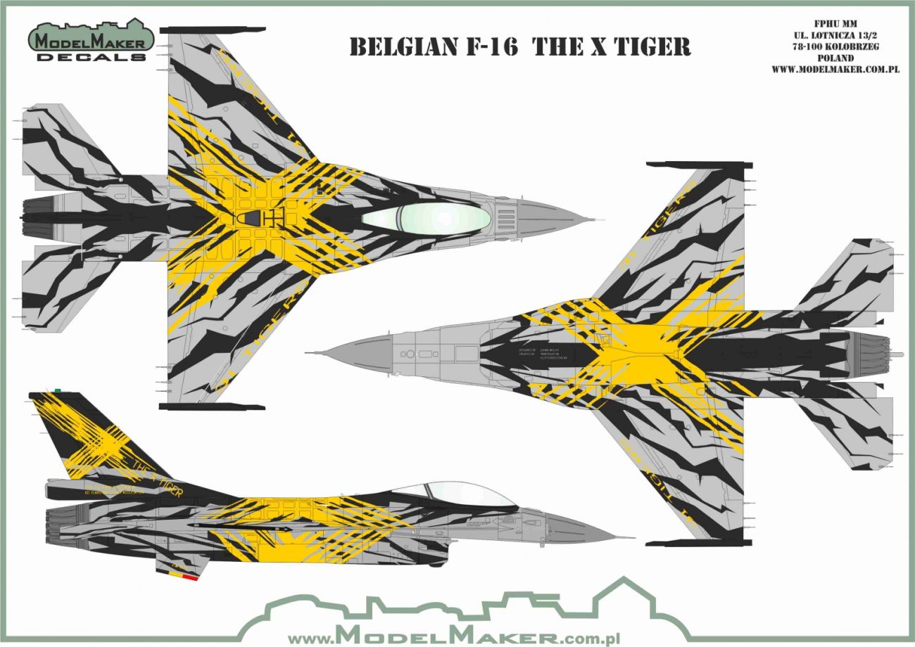 1:72 Belgian F-16 THE X TIGER