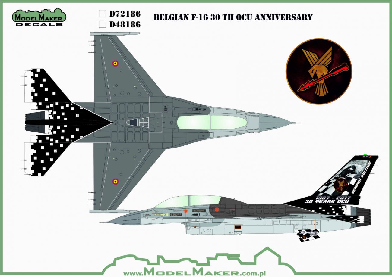 1:72 Belgian F-16 30th OCU anniversary
