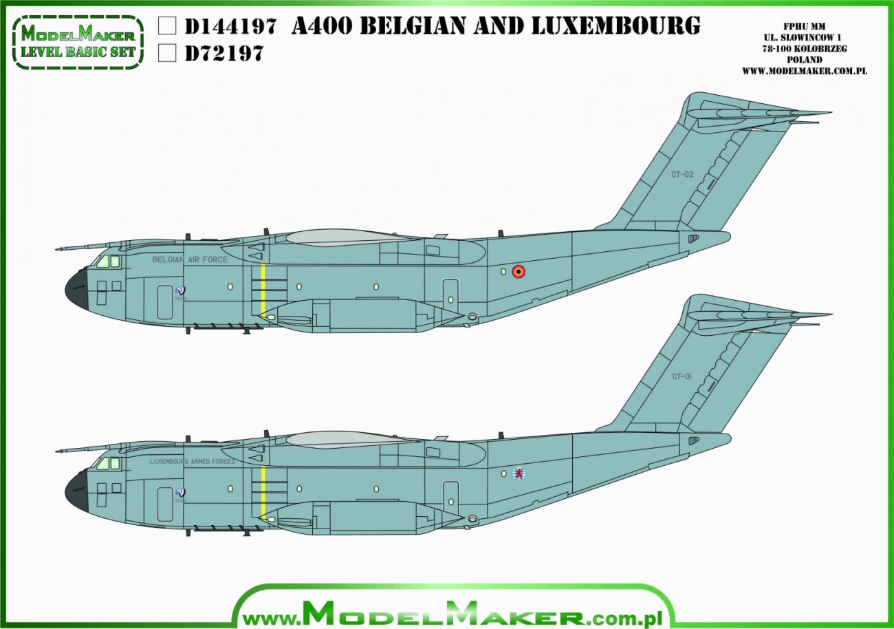 1:72 A400 Belgium and Luxemburg